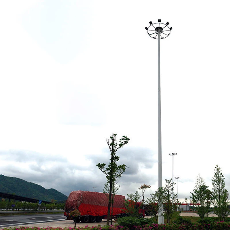 DAWN Factory Sales High Mast Light Pole 8M 10M 12M 15M 20M 25M Folding Stadium Light Poles for Football Stadiums