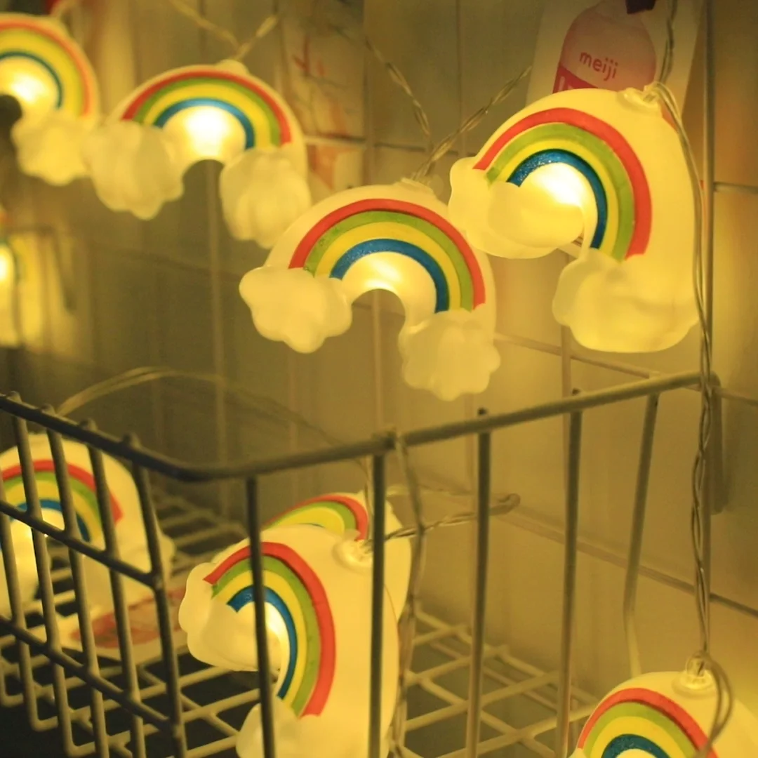 Baby Kids Cute Cloud Light Rainbow Room Decor Night Light Christmas