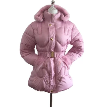 Wholesale kids children coats for winter hooded puffer jackets long style down coats girls
