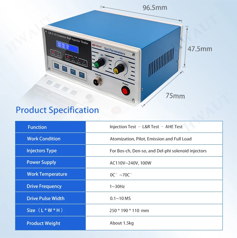 Multifunction CR-C Diesel Common Rail Electronic Injector Tester and  S60H Nozzle Validator Test Diagnosis Tool Kit for Siemens