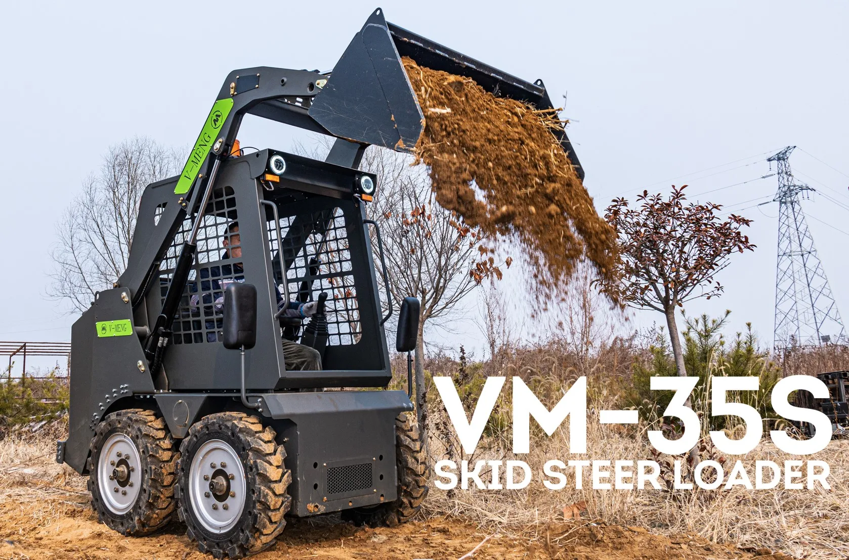 Cabin Skid Steer Loader Similar with Toyota 5SDK5 Skid Steer Loader