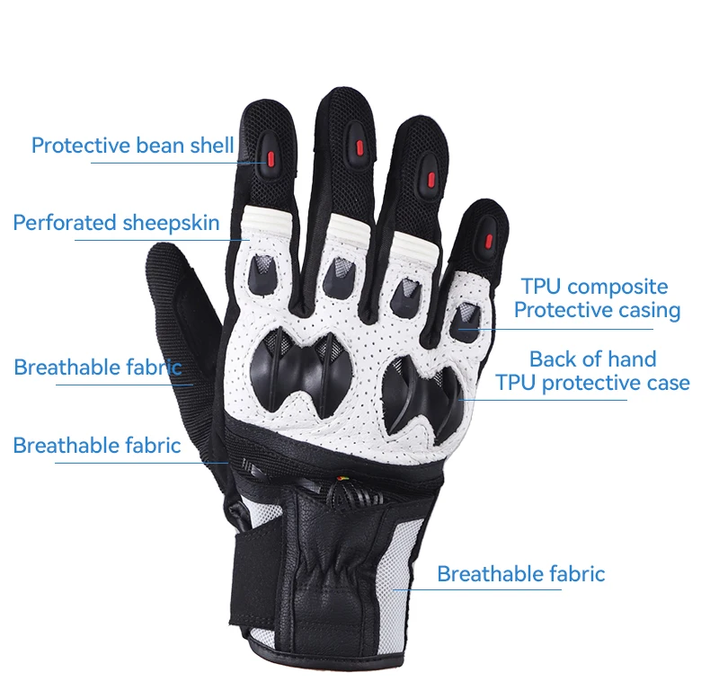 Waterproof Racing Gloves Touch Screen Full Finger Hand Gloves For Cycling Sport Protection Off-road Gloves Accessory details