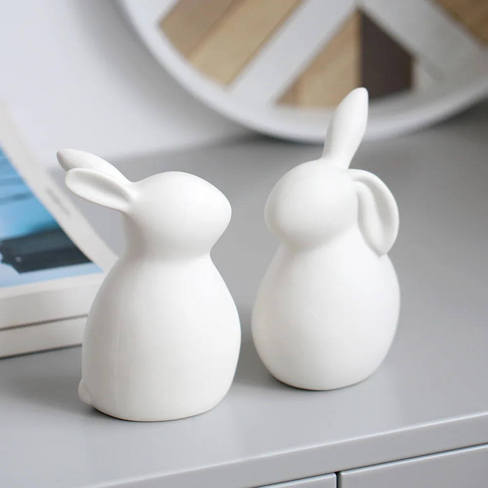 Nordic Simple Modern Ceramic Rabbit White Ins Resurrection