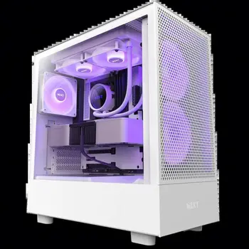 Computer Case H5 FlOW White RGB Middle Tower Case Gaming Computer Cases Gaming PC