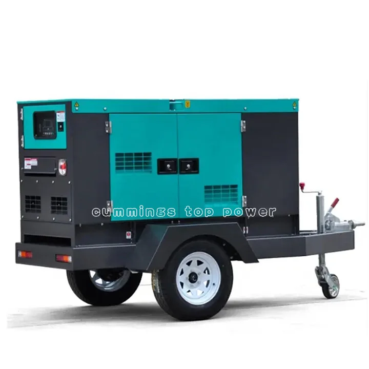 Mobile Power Station diesel Generator 100kw 125kva Trailer Type Rainproof Canopy