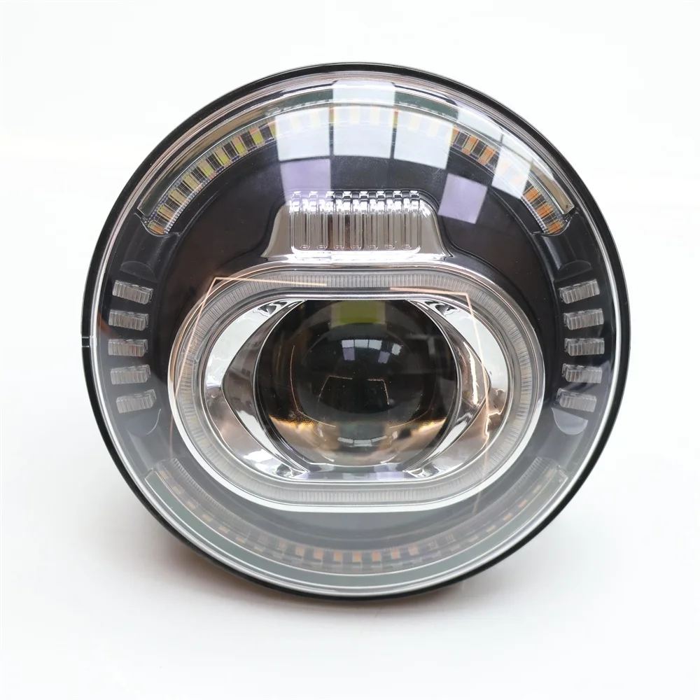 TIYPEOR Universal 7Inch Round Led Car Motorcycle Headlight Hi/Lo Beam H4 Headlamp Projector