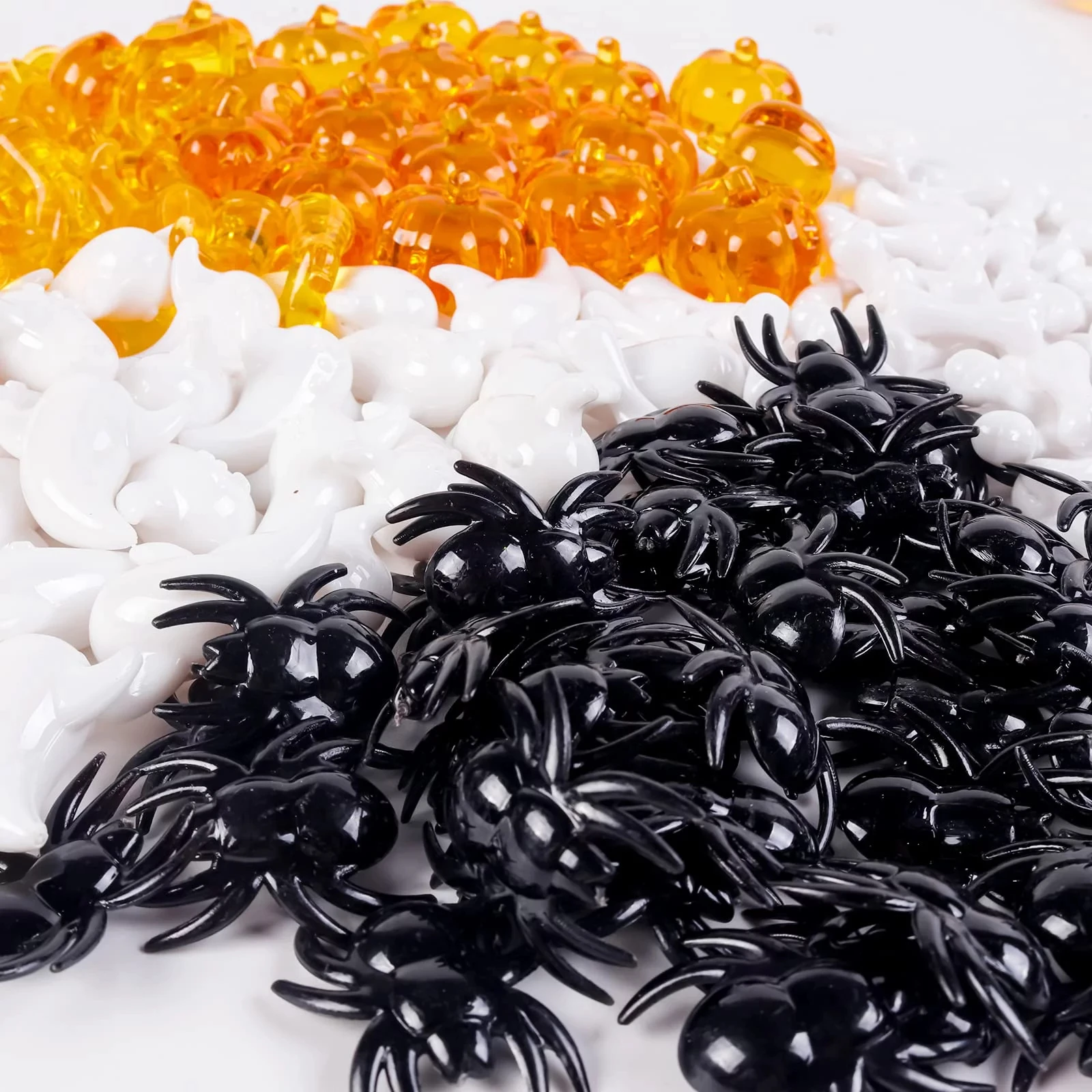 300 Mini Ragni Finti In Plastica TOYANDONA Per Decorazioni Halloween - Luminosi E Spaventosi - 5