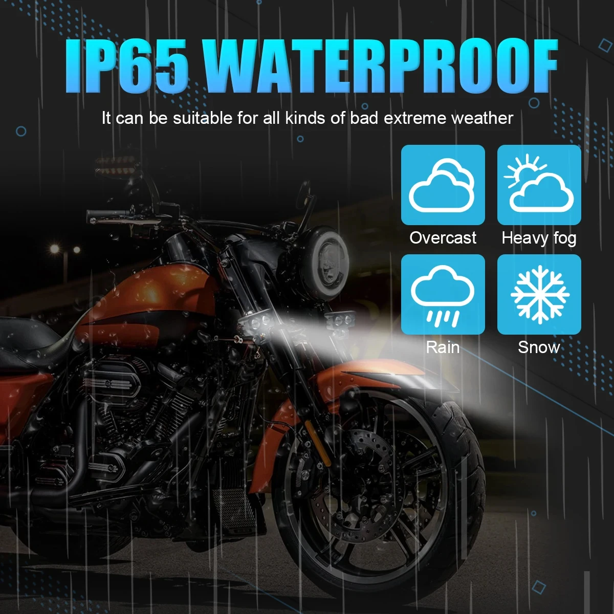 BAOBAO BB1503 Mini Driving Lens Led Dual Colour Auxiliary Fog Projector Lights Bike Motorbike Headlights for Motorcycle