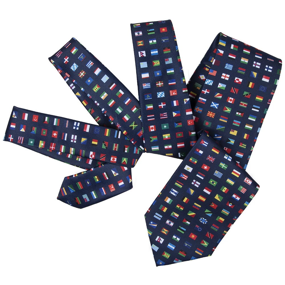 Wholesale Or Custom Global Inspiration Flags Of Nations Mens Necktie ...