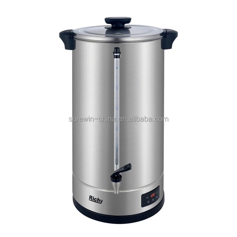 30L Commercial Catering Tea Urn Kitchen Hot Water Boiler Coffee Stainless  Steel