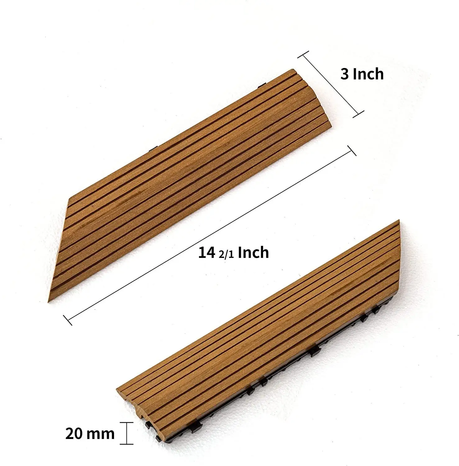 Straight Edge Ramps Composite WPC Interlocking Edges