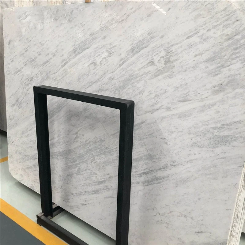 Modern Popular White Slabs Home Decoration Interior Design Marble With Grey Veins