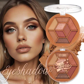 Wholesale High Pigmented  9 Color Matte Eyeshadow Palette Long-lasting Student Affordable Pearlescent Stage Makeup Eyeshadow