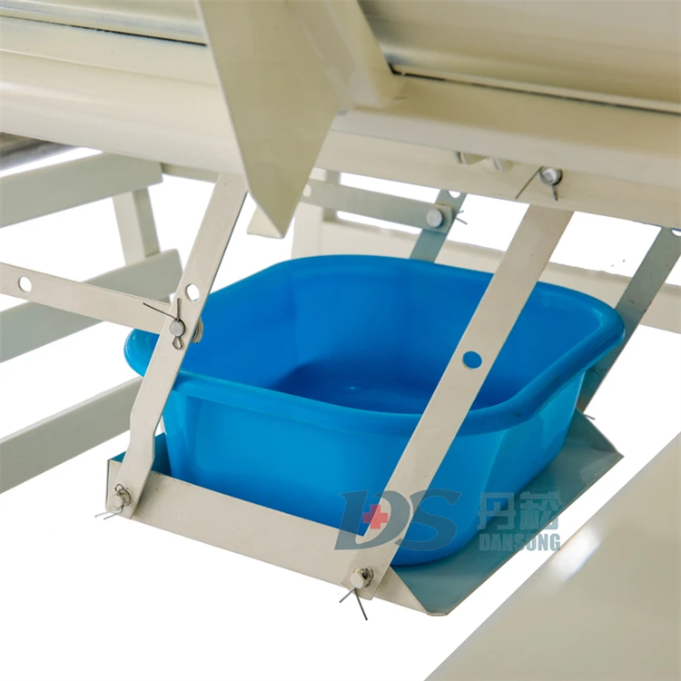 2022 Customized Specifications Bed Toilet for Elderly Bedridden Disabled Manual 2 Cranks Patient Hospital Bed