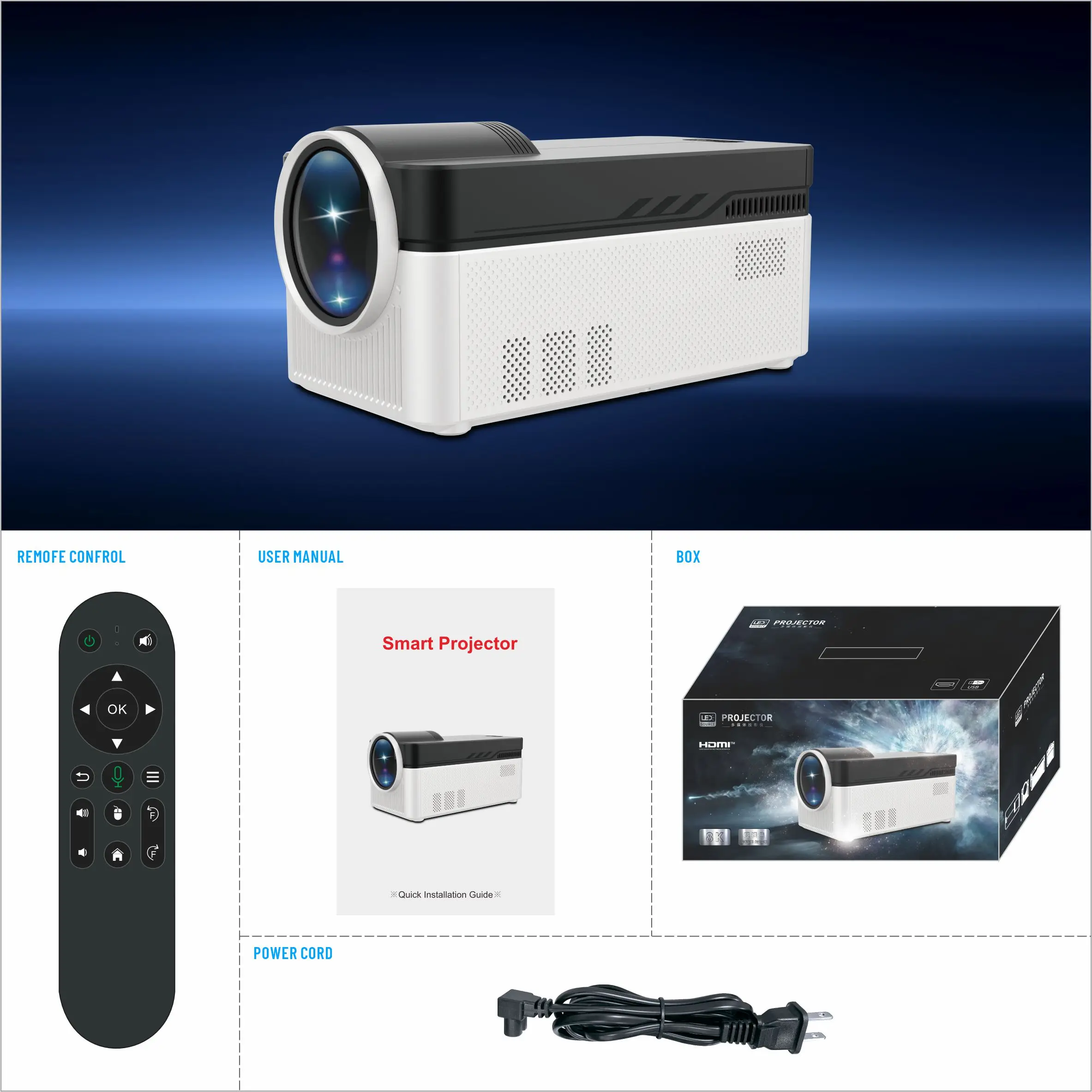 Support De Projecteur Portable Avec Vis 1/4" - Compatible Nebula, XGIMI, BenQ - Base Antidérapante - Charge 4kg