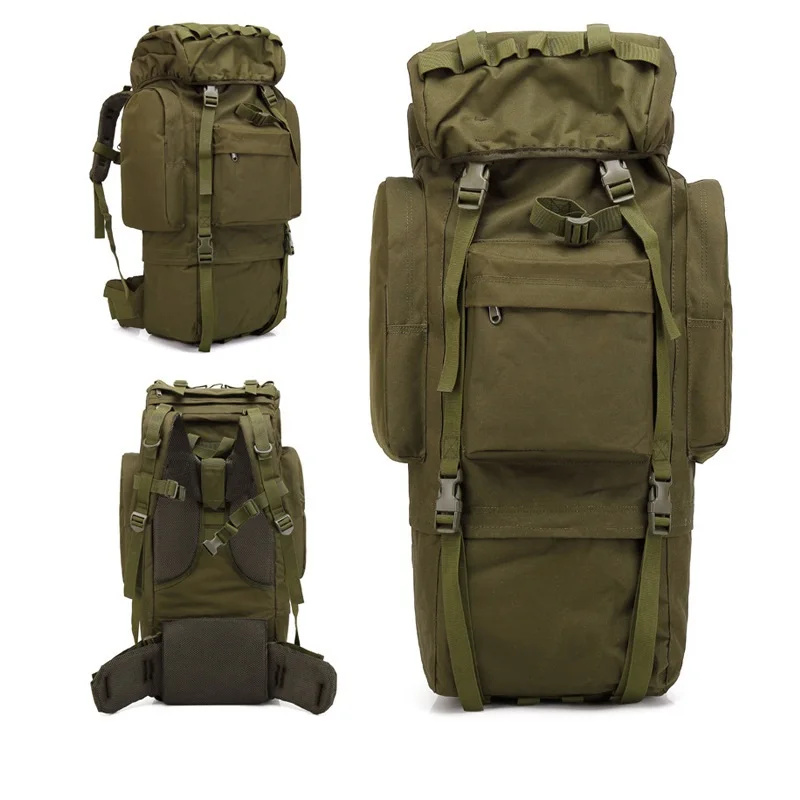 65L Camping Molle Bag Waterproof Mountaineering Large Capacity Tactical Travel Backpack for Hiking Climbing manufacture