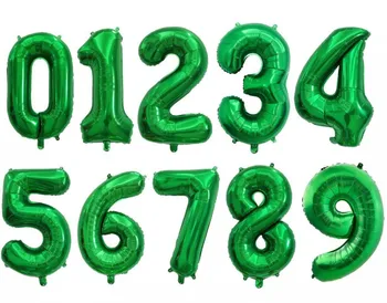 New Design 40inch dark green number foil balloon for boy birthday baby shower party decoration