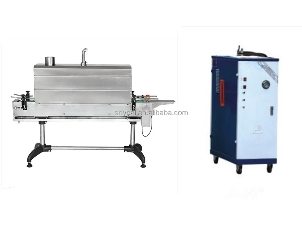 Steam Heat Shrink Tunnel For Pvc Pet Pof Film Plastic Bottle Label