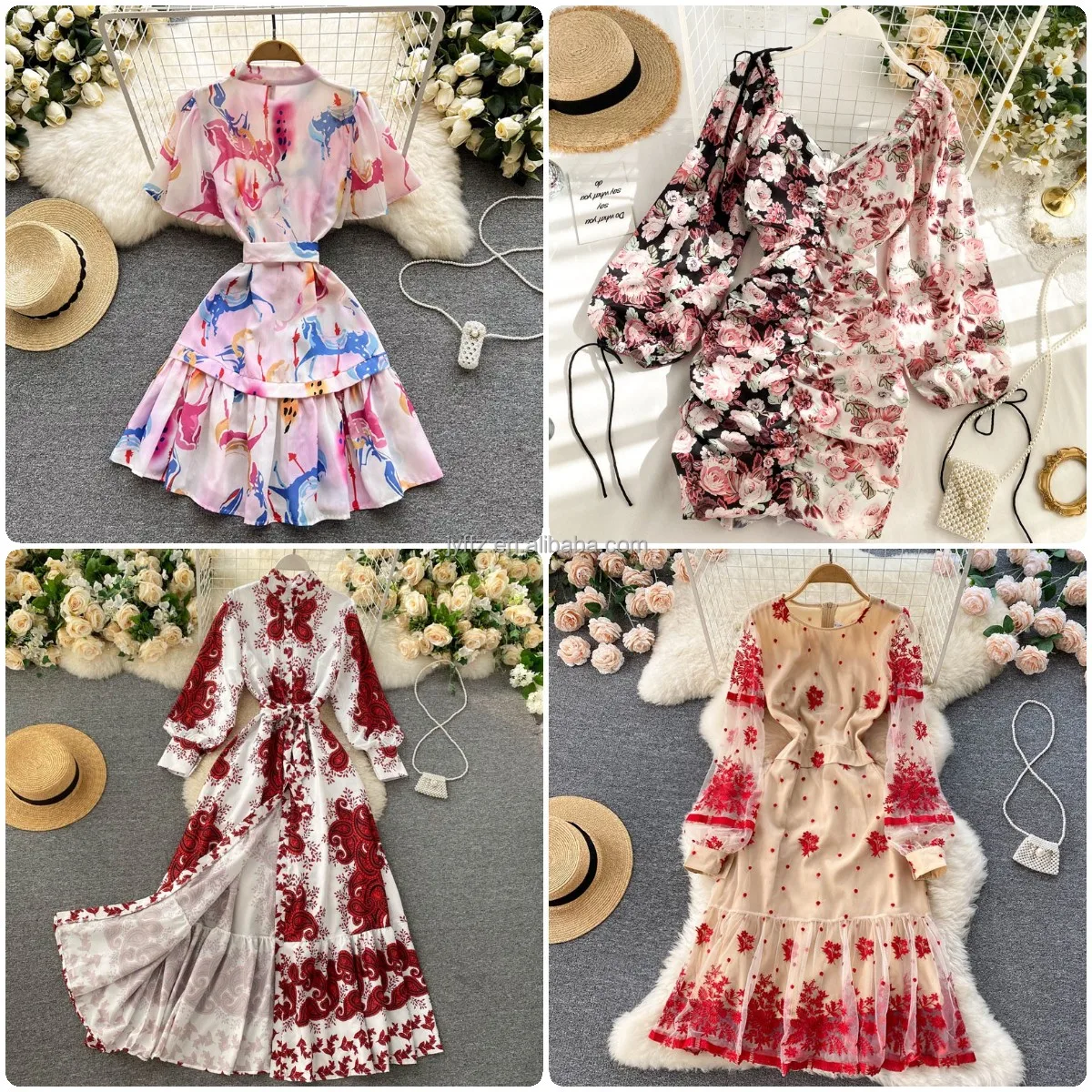 2022 summer fashion elegant dress French women's clothing manufacturers wholesale