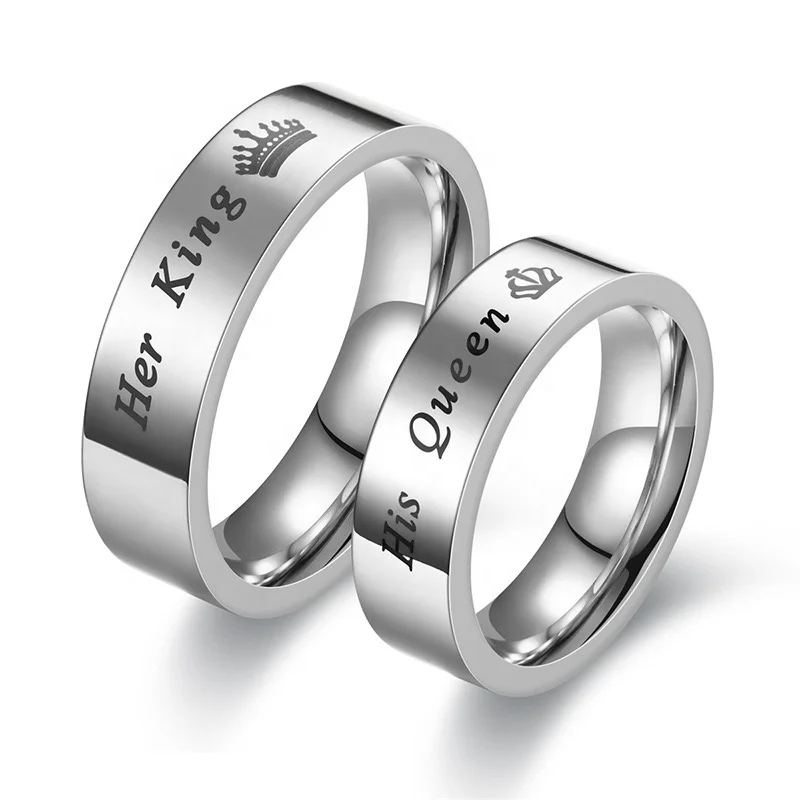 Best Price Stainless Steel Rings Men and Women's Wedding Couple Rings with Classic Style Silver Plated for Engagement