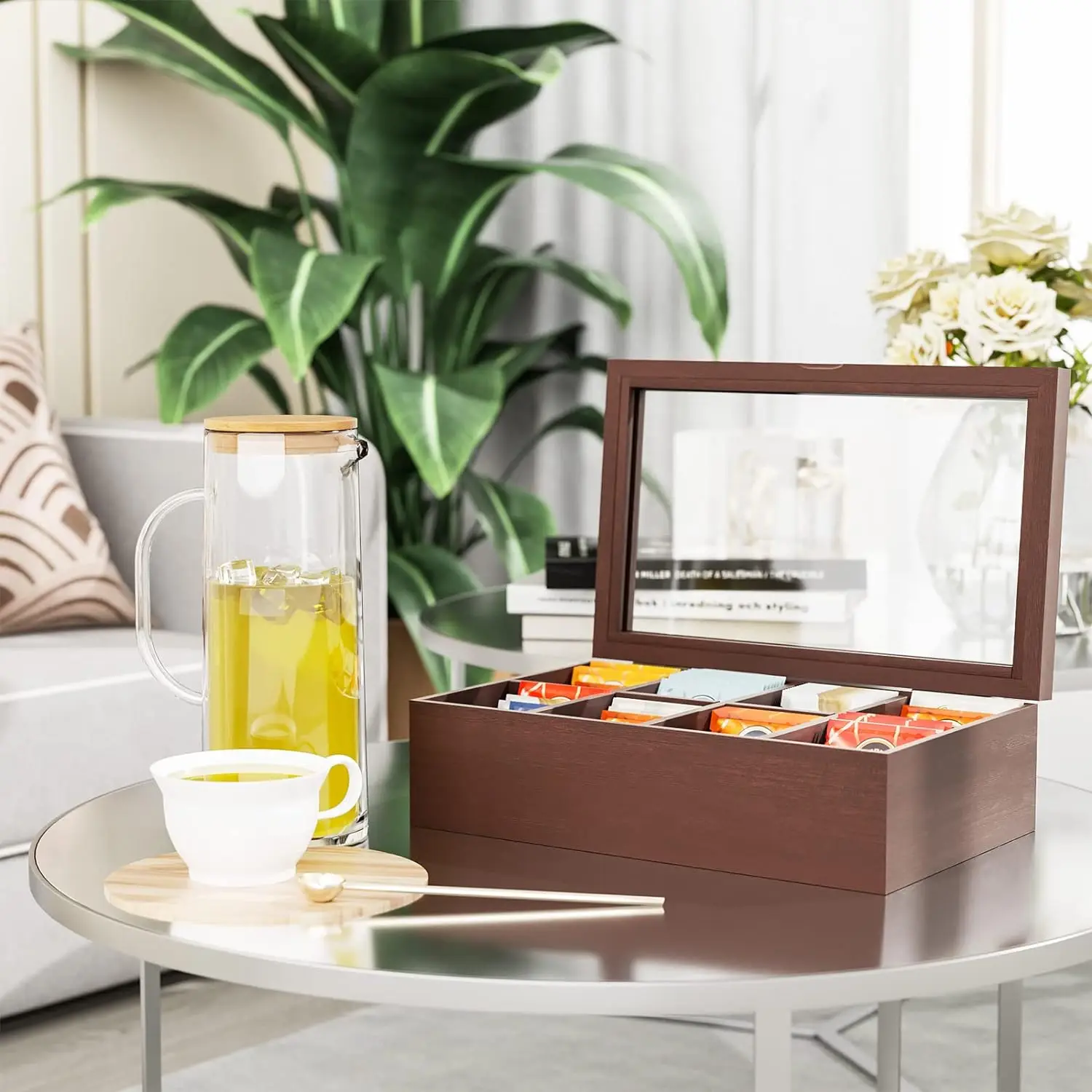 Springly Tea Box Wooden Tea Box Tea Bag Organizer Wooden Box Tea Packaging Box| Alibaba.com