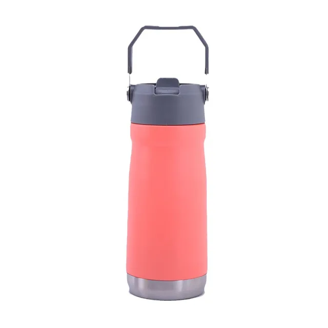 304 stainless steel carrying handle sports water bottle Outdoor large capacity mountaineering insulation cup Straw Mug Wholesale