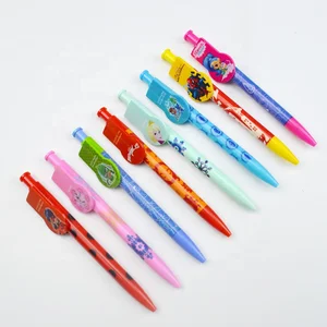 Popular Promotion Cartoon Clip Shape Cartoon Ball Pen with Custom logo