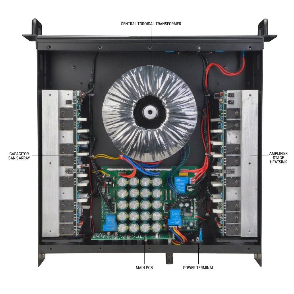 Amplificador profesional de potencia estéreo Clase H de 2200 W, 4 ohmios, 2 × 1300 W, con transformador toroidal, para sistemas de altavoces en línea y subgraves, modelo C90