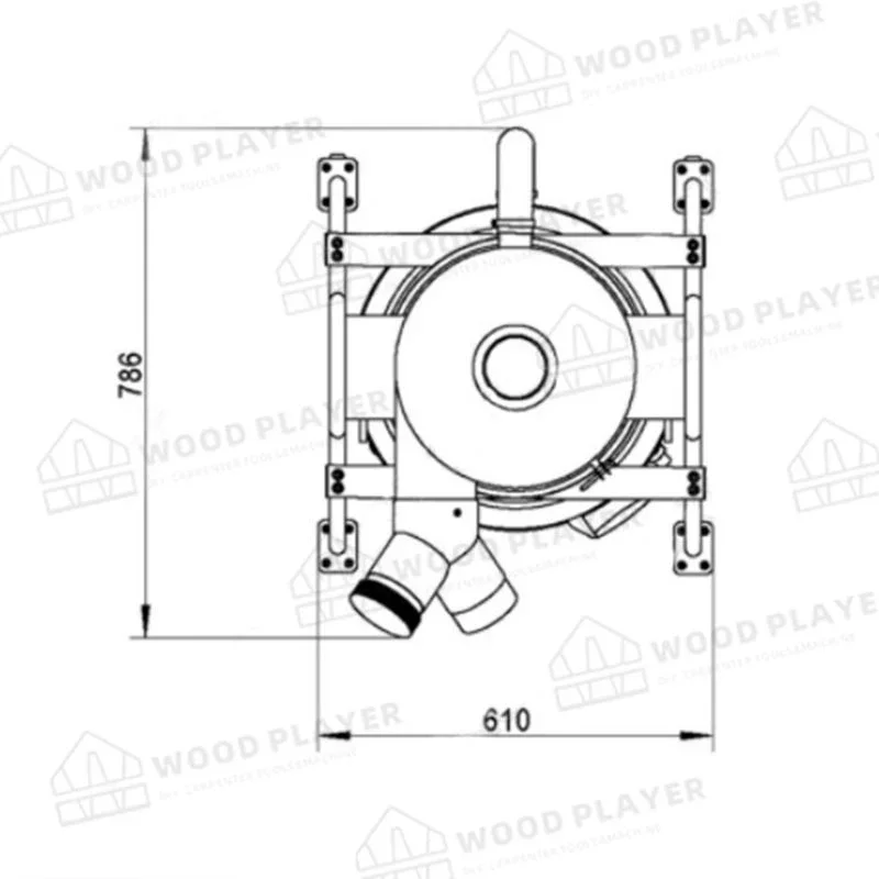 118l Drum Cyclone Wood Dust Collector Filter 125mm Inlet Woodworking