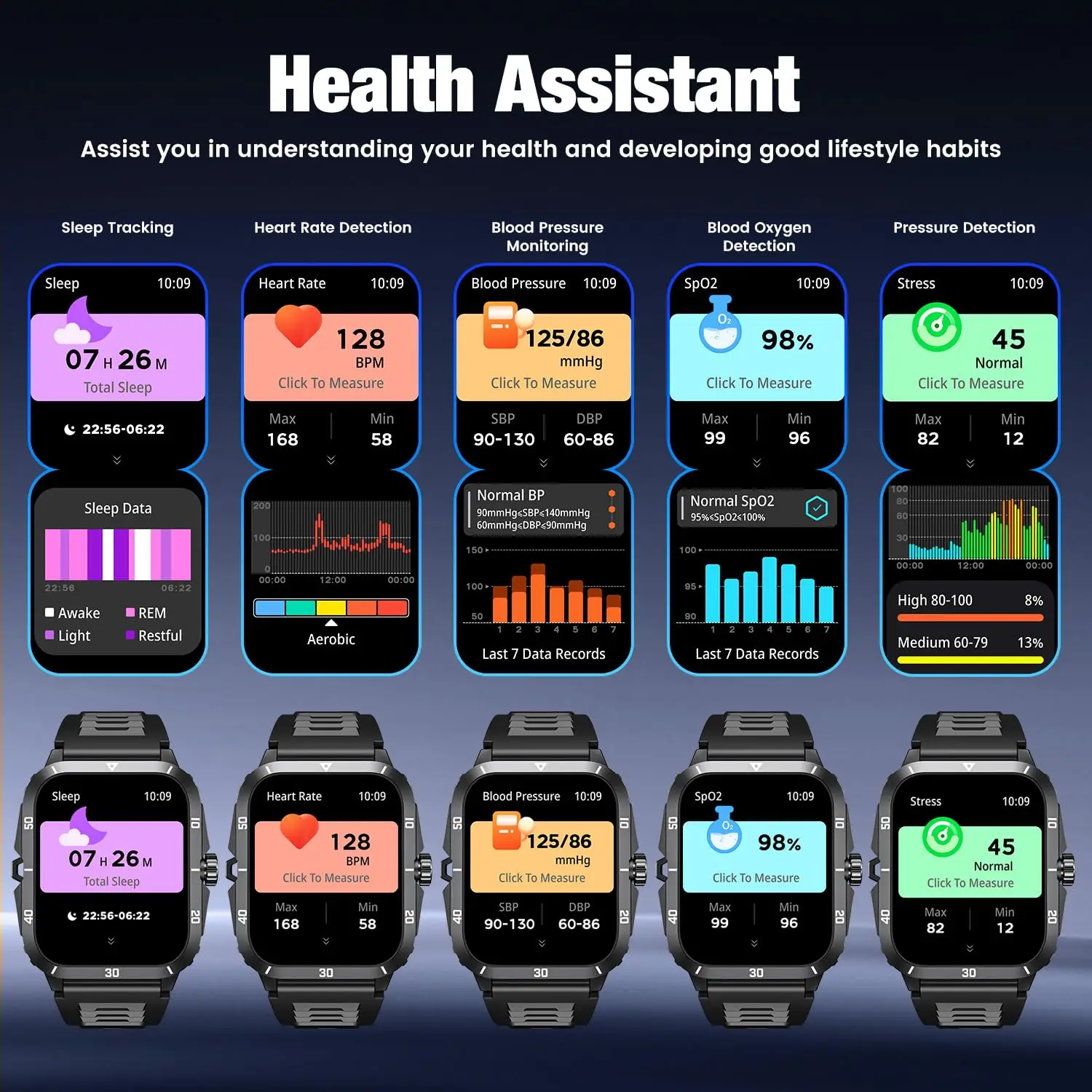 Factory Direct Call BLE Health Watch Brand Own Logo Watches Fitness Digital Outdoor Sport Smartwatch for Men Bracelet