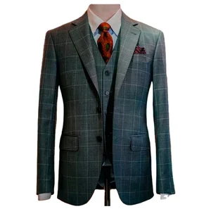 Tailor-Made High-End Men's Suit Handcrafted Single-Breasted Closure Plus Size for Wedding Casual or Formal Dress