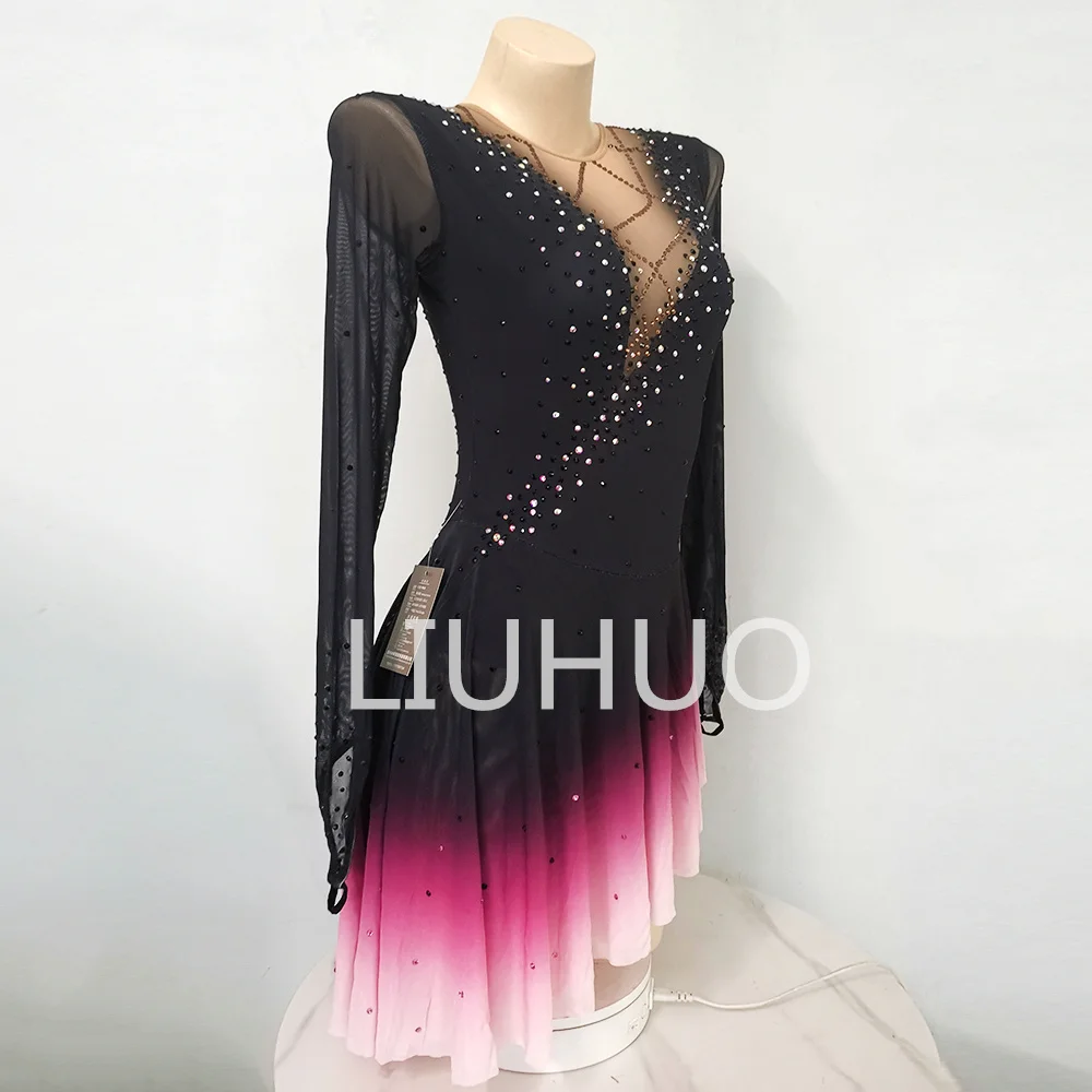 Liuhuo Diamond-look Stretch Figure Skating Dress For Women  Oem