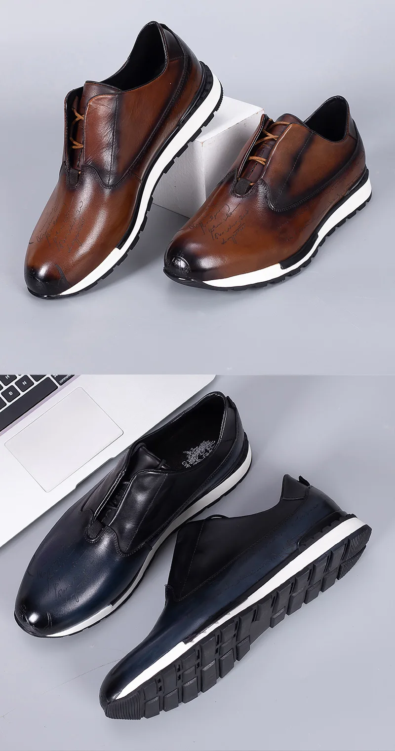 Genuine Leather Men's Shoes Spring And Autumn Tide Shoes 2023 New