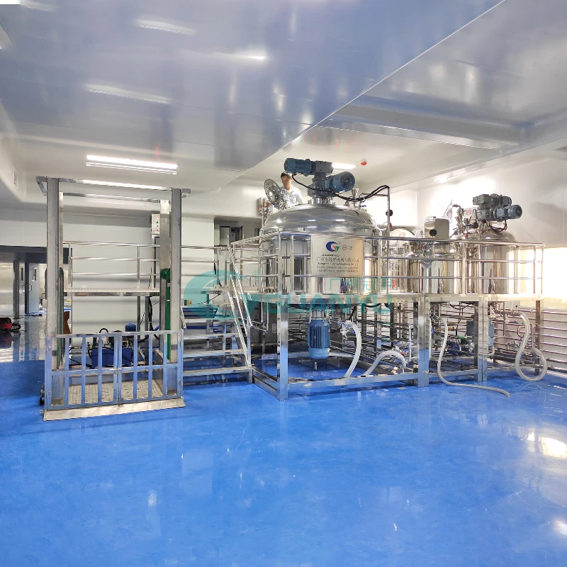 emulsifying machine cream tomato paste production line vacuum homogenized mixer toothpaste making