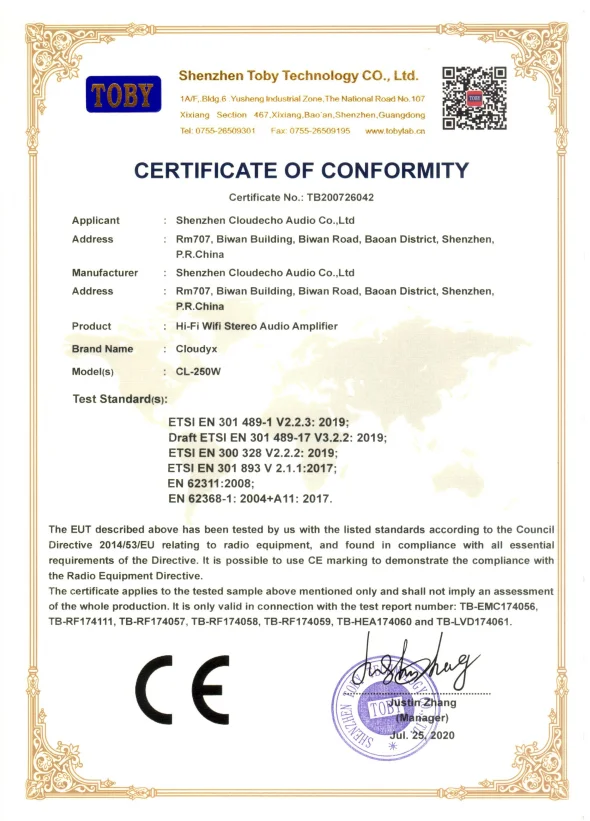 Shenzhen Cloudecho Audio Co., Ltd. 2