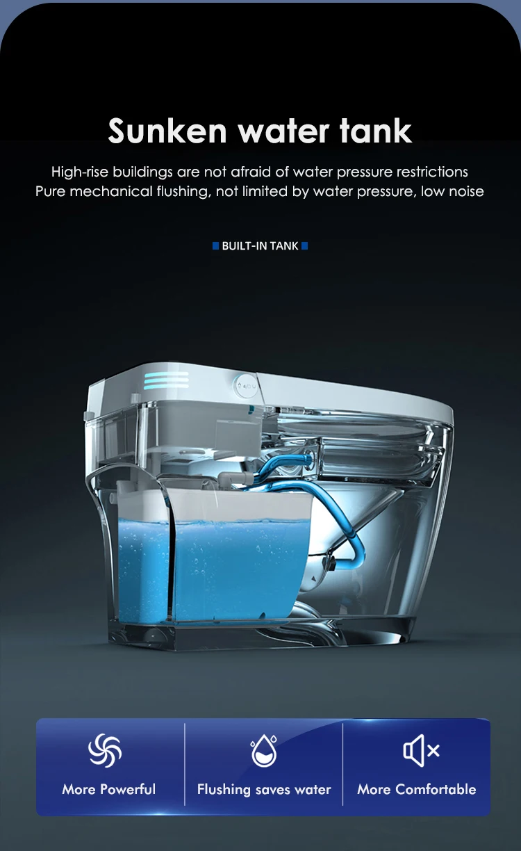 product new design intelligent toilet one piece water closet automatic toilet bowl ceramic smart intelligent wc smart toilet-12