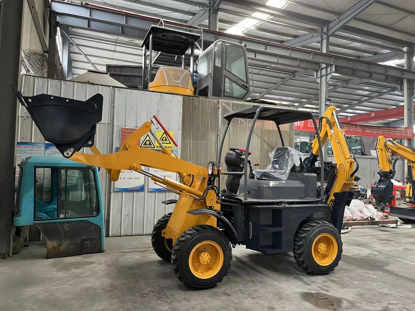 Earthmoving Machinery Backhoe Loaders Small Wheel Loader Backhoe with US EPA Certification for Sale
