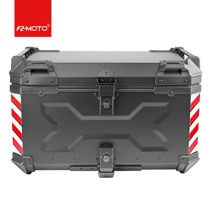 100L Matte Black Aluminum Motorcycle Top Box - Waterproof Delivery