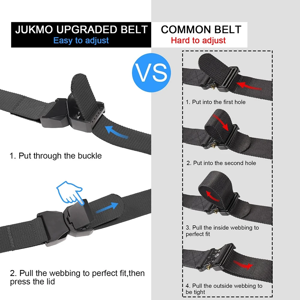 Adjustable Work Sports Nylon Web Golf Belt with Heavy Duty Seat Buckle Quick Release Tactical Belt