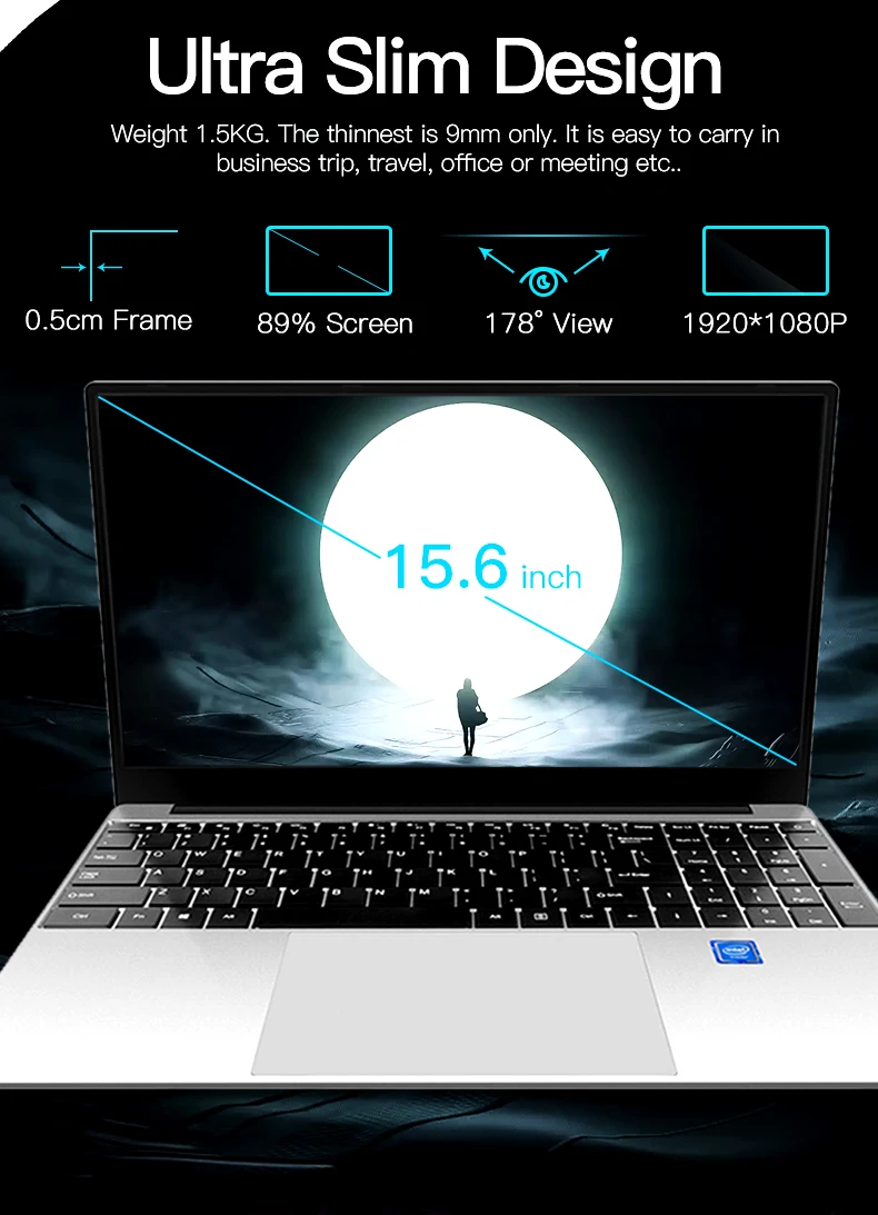 Factory Direct Hot Selling 15.6Inch Laptop Window 11 N5095 8Gb/16Gb+1Tb ...