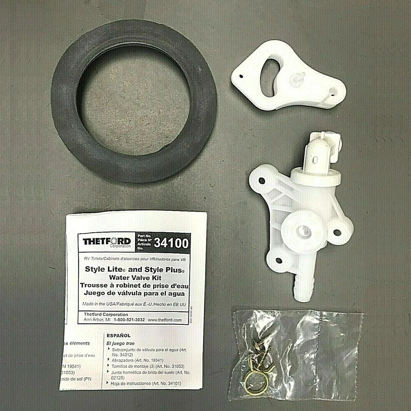 34100 Rv/camper Toilet Water Valve Kit Replace For Thetford Aquamagic