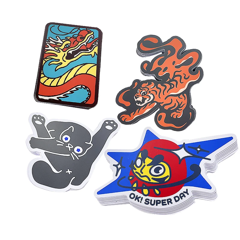 Custom LOGO Printing Die Cut Vinyl Stickers Customized Waterproof Cartoon Stickers Manufacturers Custom Stickers manufacture
