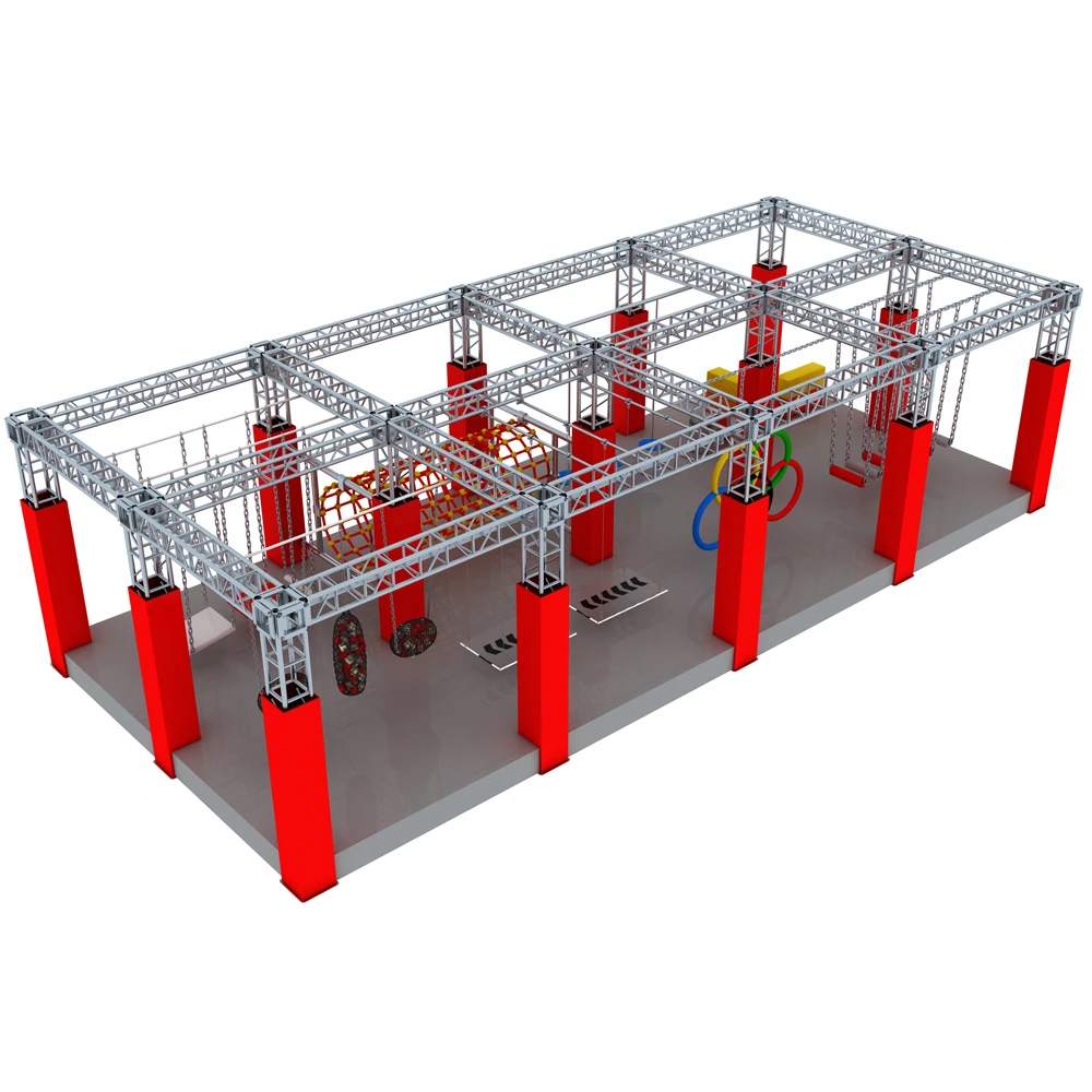 Obstacle Course Set Kid American Ninja Warrior Equipment Indoor Hindernisse Curso Ninja Warrior Mat Frame Key Wipeout