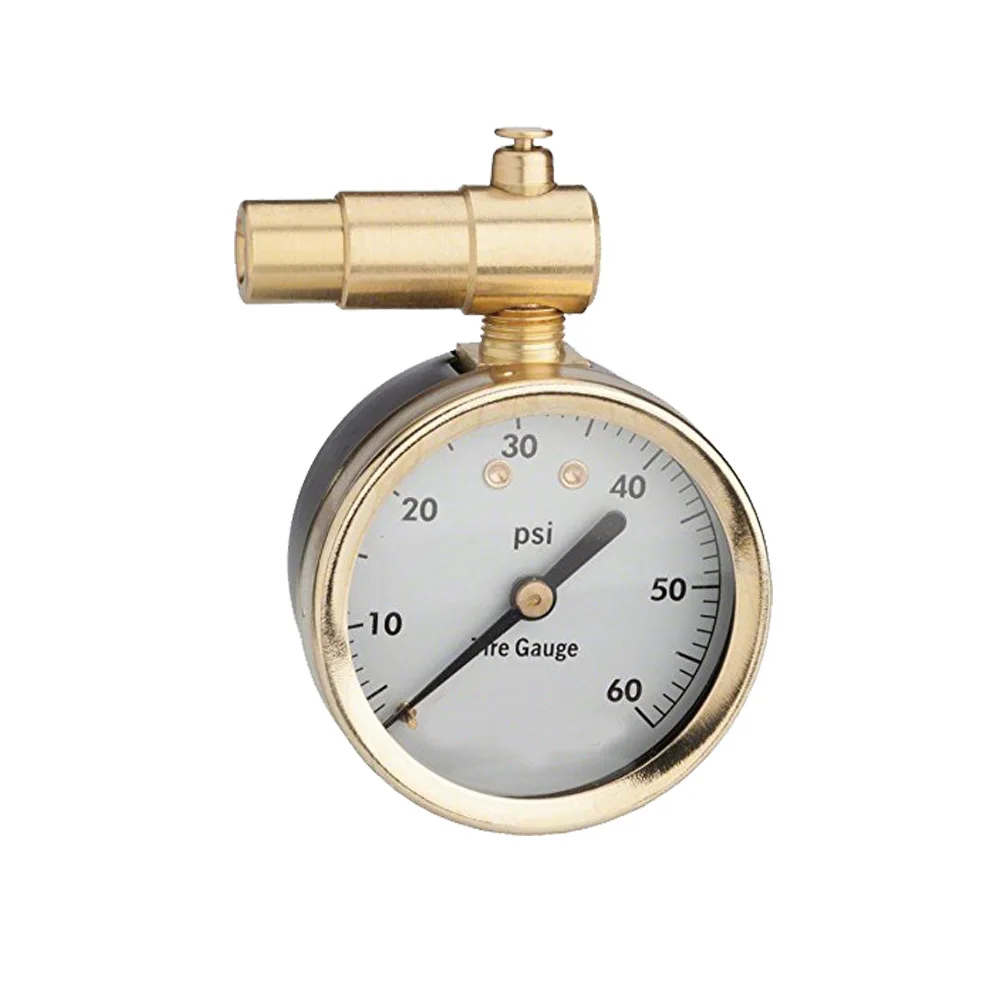 0-30/60 PSI Presta Valve Dial Gauge With Pressure Relief for Bike/Bicycle