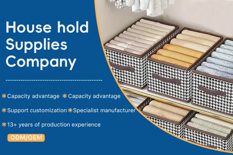 Customized Hot Sale Clothes Organizer Wardrobe Jeans Storage Box Foldable Non woven Clothes With Handle