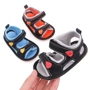 New Arrival Baby Boy Sandals Rubber Sole Anti-slip Newborn Toddler Shoes 0-1 Year Walking Shoes