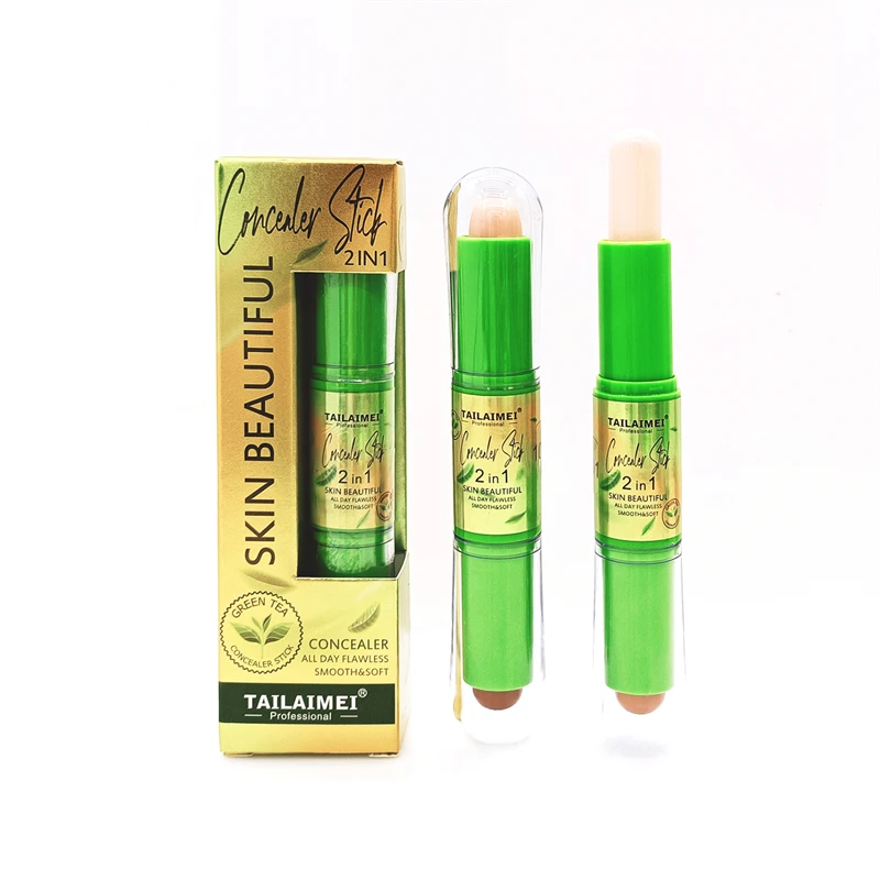 C078 Green Tea Concealer 2 in 1 Finishing Touch Contour Concealer Stick Flawless Colors Makeup Make up Double Ended Concealer
