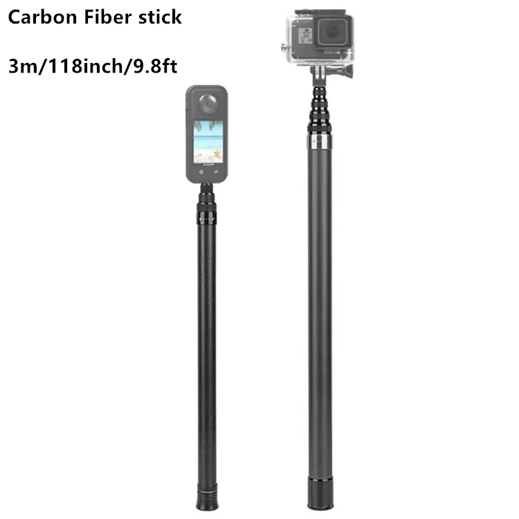 Gopro Max 360 Camera Invisible Stick New 3M Long Carbon Fiber - Main Image