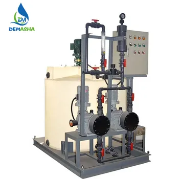 Auto Chlorination Dosing Machine Alum Acid Floc Tank Flocculation Dosing System For Water Treatment Plant Process