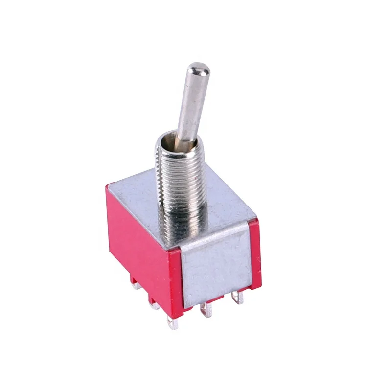 3 Position on OFF on Self Lock 3PDT 9 Pin Toggle Switch With Waterproof Rubber Cover